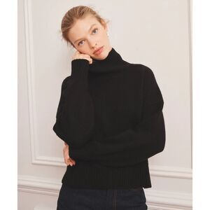 NAADAM Luxe Cashmere Oversized Turtleneck - Black 3X